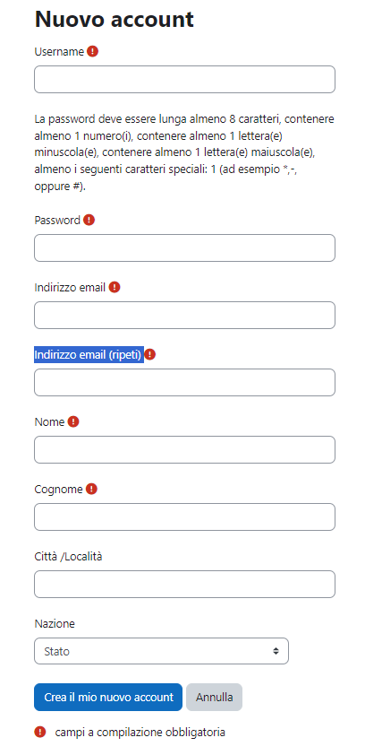 modalità di iscrizione
